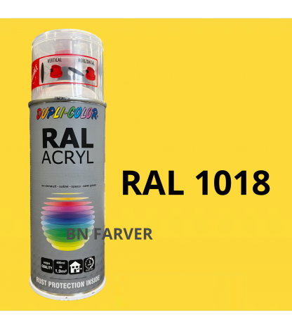 Se Dupli Color RAL 1018 hos BNFarver.dk