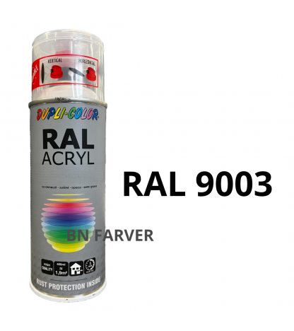 Se Dupli Color RAL 9003 hos BNFarver.dk